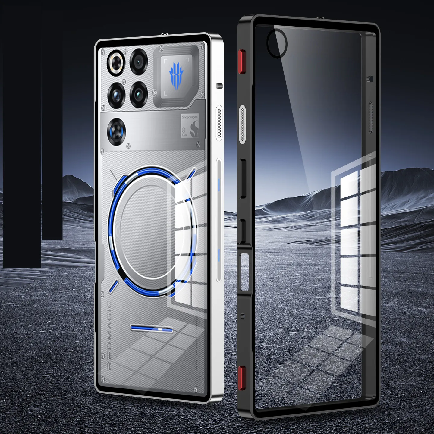 

Redmgaic 11 Pro Case Metal Aluminium Magnet Shockproof Shell Camera Protection Transparent Phone Case For Redmagic 11 Pro+ Funda