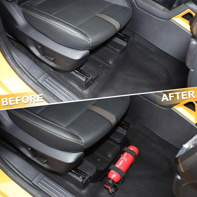 For 2023-2025 Ford Ranger Raptor Seat Rail Utility Mount Carbon Steel Gear Bracket Passenger Side Under-Seat Organizer