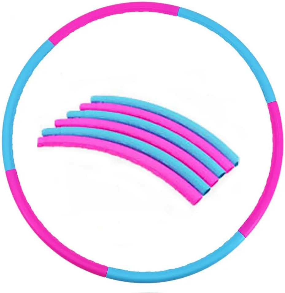 Adjustable Kids Hula Hoop for Ages 9-10 | 5/6-Section Design,60-75cm Diameter | Fillable, Portable, Detachable for Easy Storage