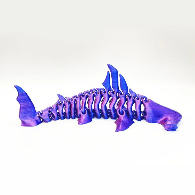 3D Printed Toy Model Desktop Ornament Hammerhead Shark Movable Joint Tri Color Toy Novel Collecting Creative Toys