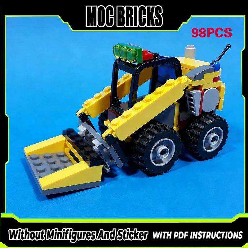 

Конструктор City Car Model MOC: Классический мини-погрузчик, модульная технология, подарки, праздничный набор для сборки, детские игрушки