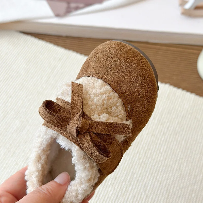 أحذية زميل الدراسة الخريف الشتاء الفتيات الدافئة شاملة سميكة سوليد رقيق أحذية قطنية الفتيات لينة سوليد عارضة الأحذية #4