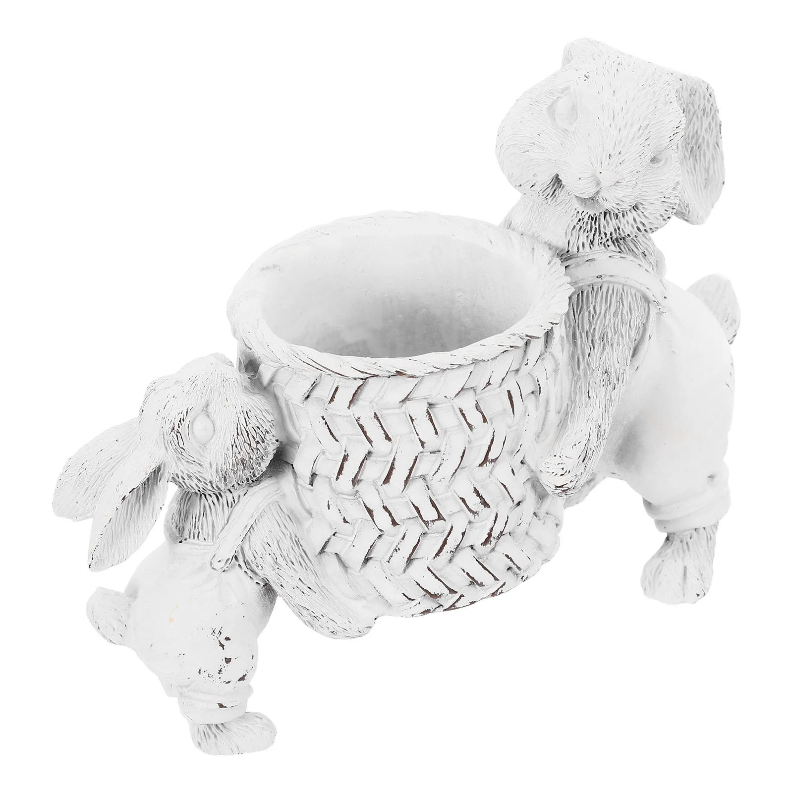 

Resin Easter Bunny Pen Holder Cute Pencil Cup Storage Stand Cartoon Style Pen Organizer Desk Stationery Container Decorative