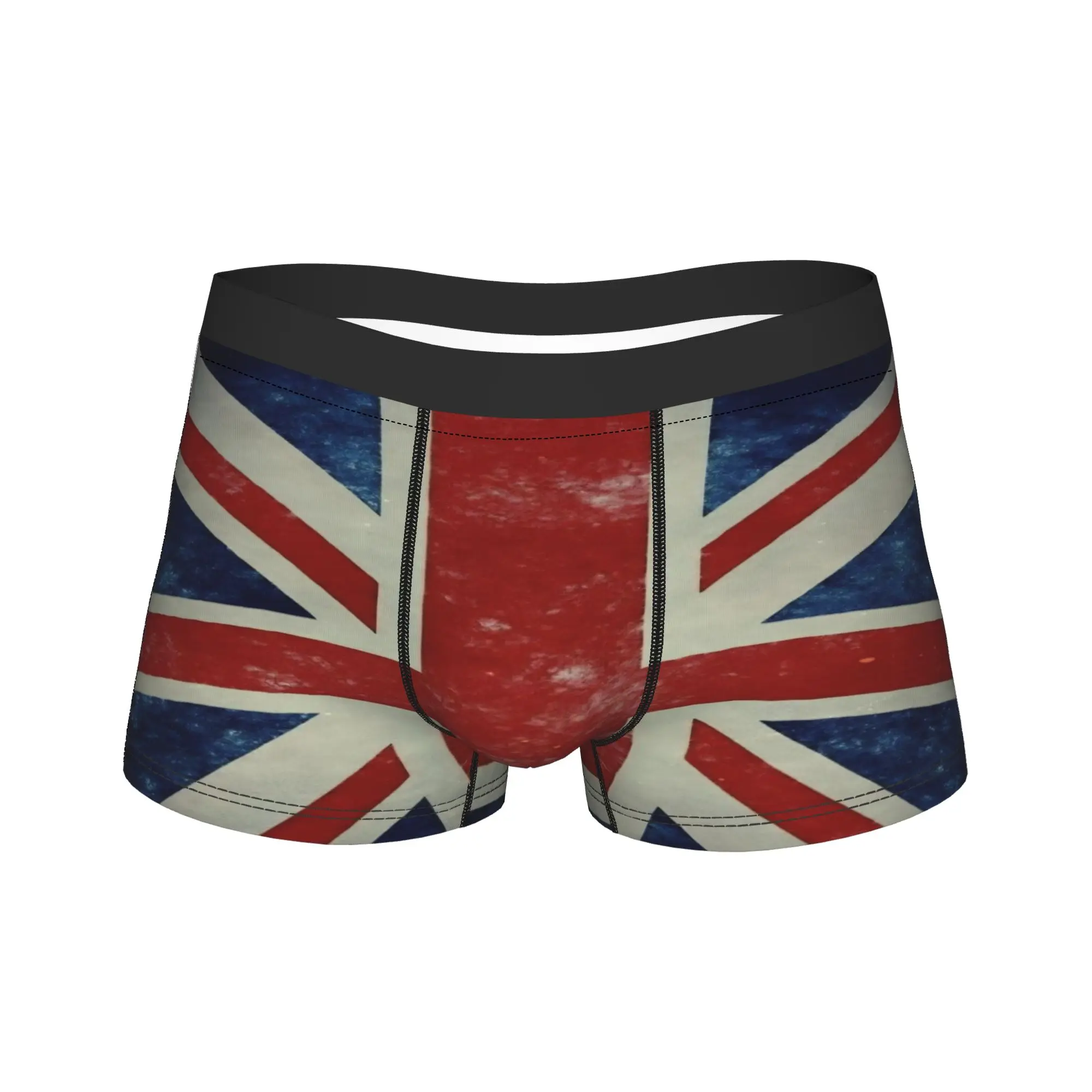 UK Flag Underwear  Men Shorts Briefs Funny Boxershorts Quality Custom DIY Large Size Panties