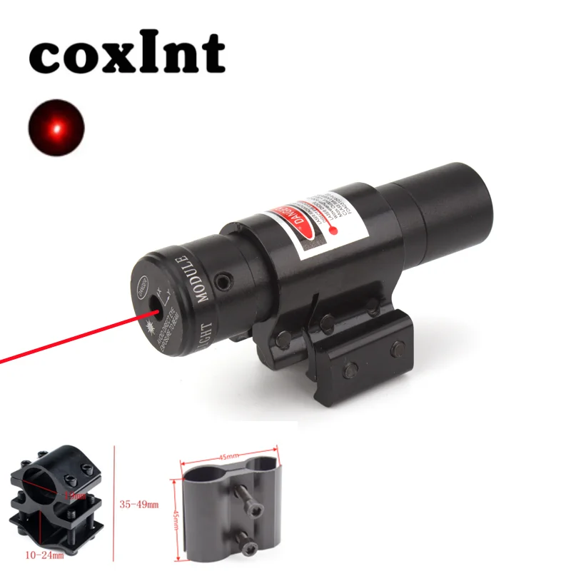 Tactical Red Dot Laser Sight Red Laser Collimator for Rifle Glock Laser Adjustable 11/20mm Rail Collimator Laser Pointer Lazer