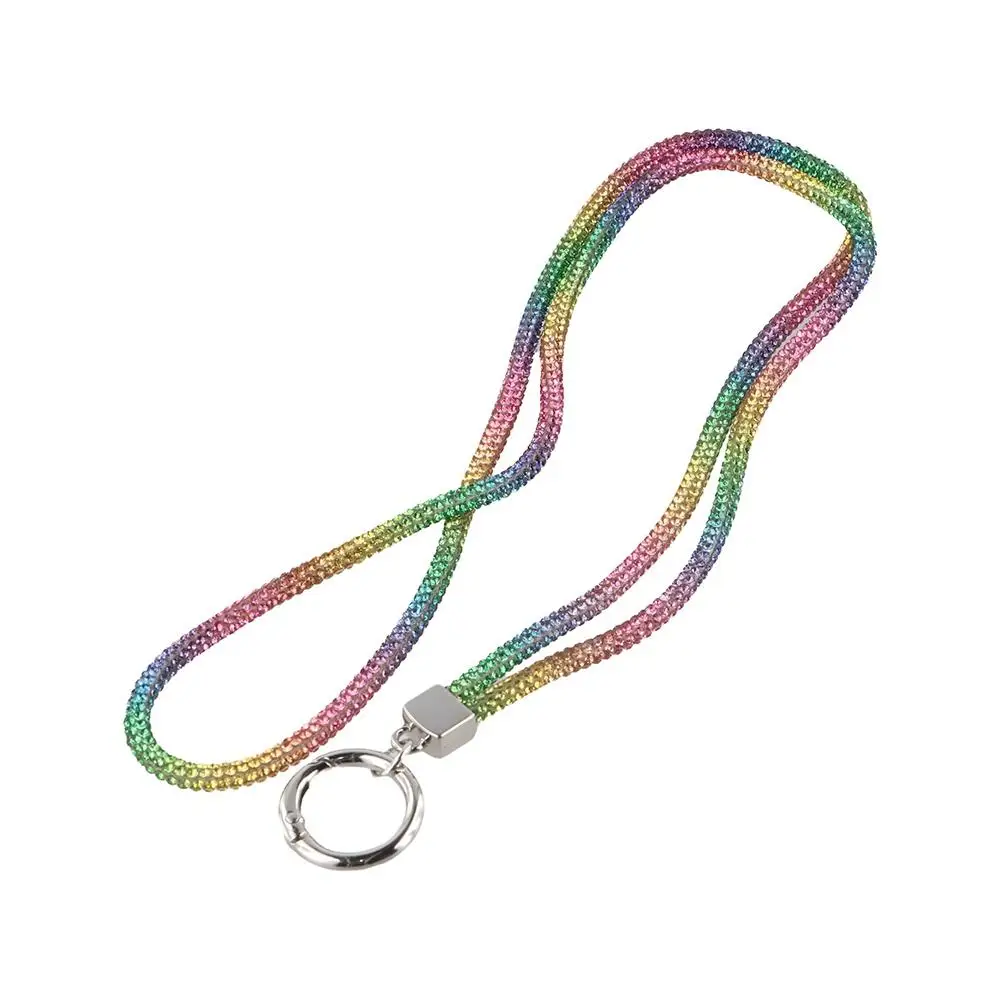 Glitter Bright Rhinestone Phone Lanyard Rhinestone Diamond Diamond Phone Lanyard Long Crystal Crystal Neck Strap