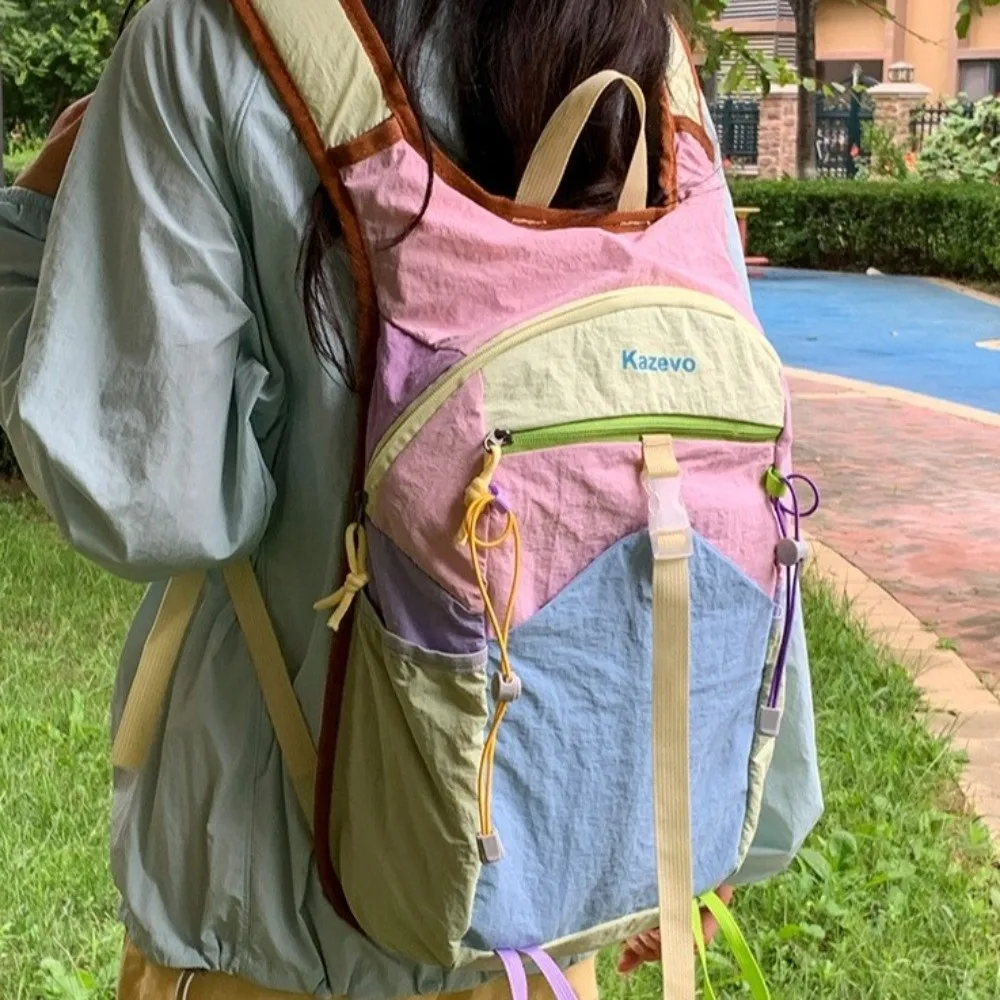 Fashion Nylon Travel Backpack Multifunctional Large Capacity Outdoor Rucksack Scratch Prevention Multicolored Travel Daypack Men