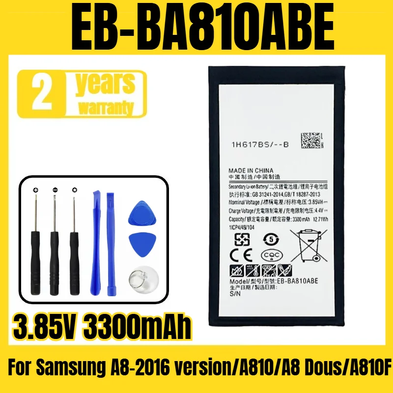 

EB-BA810ABE Samsung mobile phone battery,suitable for Samsung A8-2016 version/A810/A8 Dous/A810F battery free tool 3.85V 3300mAh