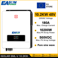 EASUN 10.2KW Hybrid Solar Inverter 48V 230Vac Built Dual 180A MPPT Solar Charge Controller 5.6KW On and Off Grid Mppt Inverter