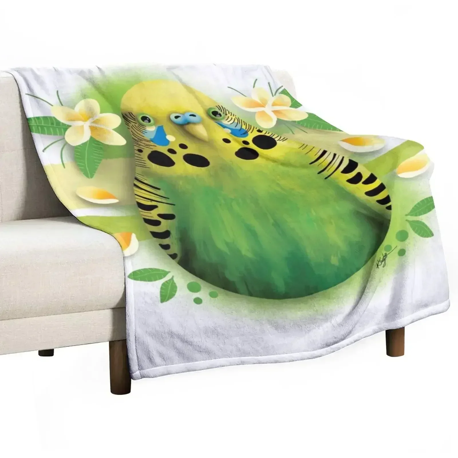 Tropical Lime Budgie Throw Blanket Weighted wednesday decorative Bed covers Tourist Extra Large Throw Blankets