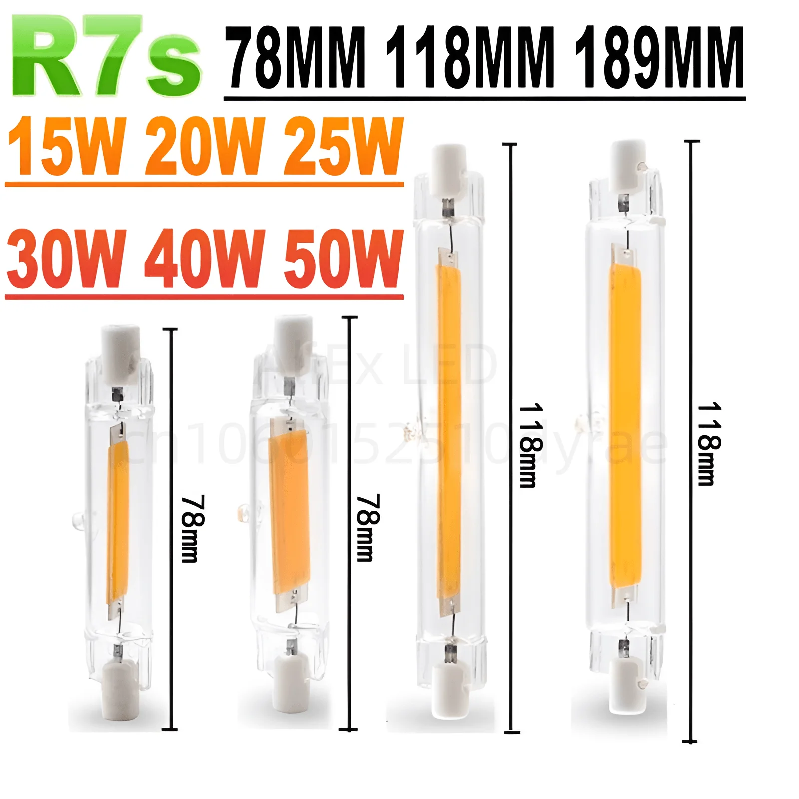 High 78mm J118 Light LED Replace 240V Light J78 R7s Halogen