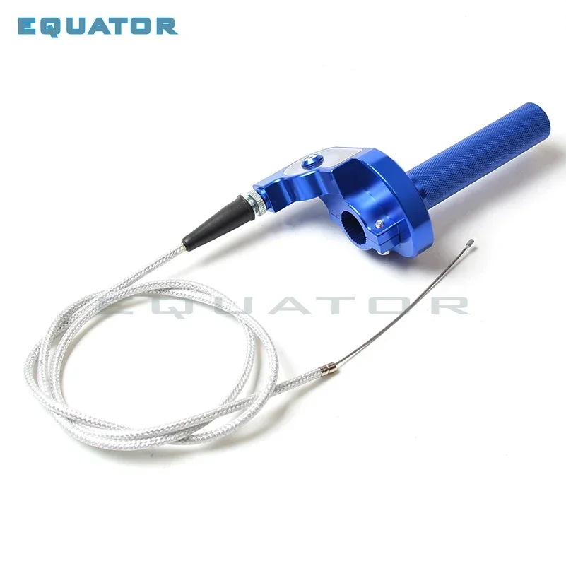 CNC azul 1/4 cuarto de vuelta aleación cuarto de vuelta Twister rápido con Cable de acelerador para 200/250/350cc Dirt Pit Trail Bike ATV nuevo