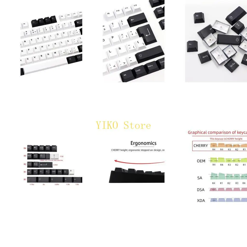 

K32C Spanish Dye Subbed PBT Keycap 137 for Key Cherry Profile Keycap For GK61 64 84 9