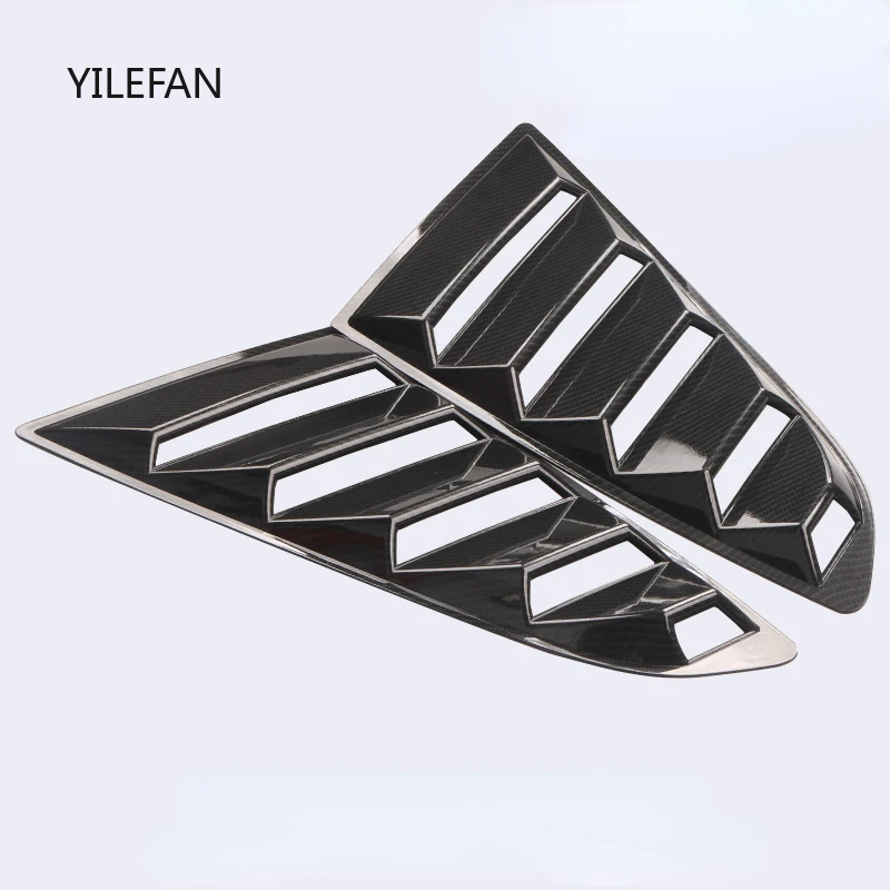 

Rear Quarter Window Louvers Scoops Spoiler Car Tunning Panel Side Air Vent Cover for Ford Mustang 2015 2016 2017 2018 2019 2020