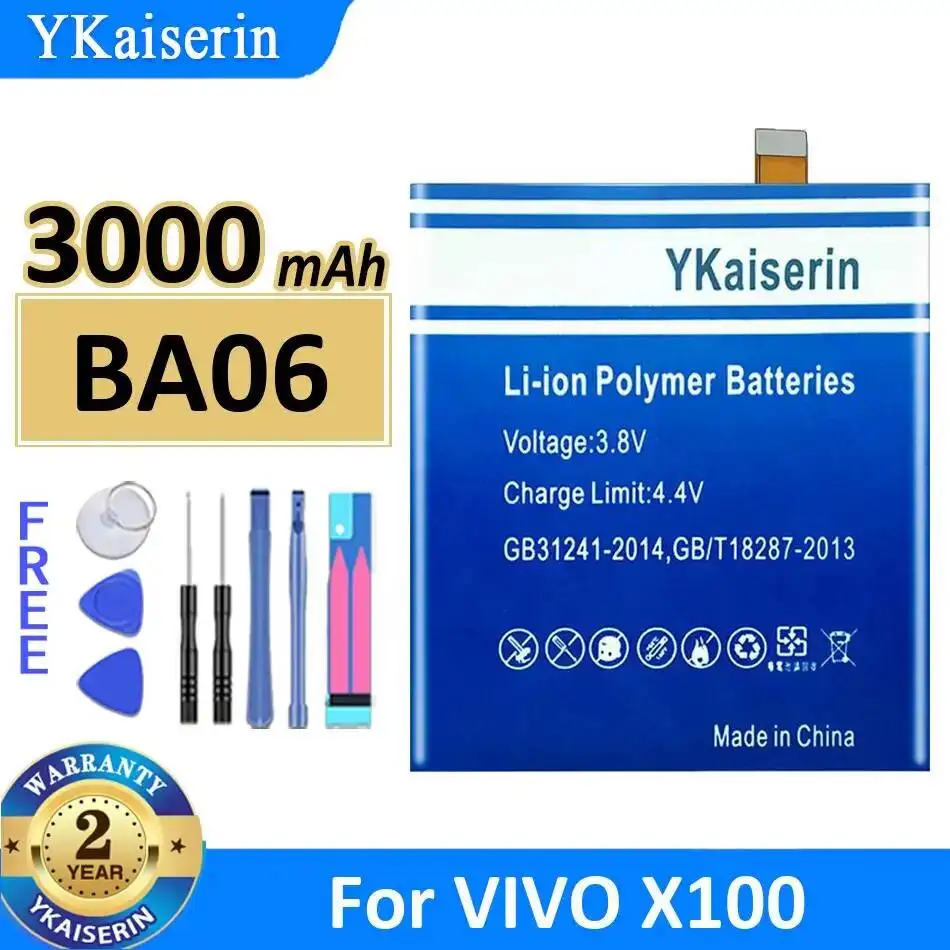 

Для Vivo X100 BA06 Высокоэффективный аккумулятор мобильного телефона емкостью 3000 мАч Надежная замена