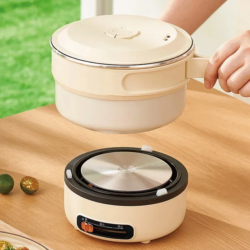 2025 New Separate Folding Cooking Pot 2L Portable Multi-function Cooking Pot Outdoor Travel Home Hot Pot Wok Steamer 500W - Image 3