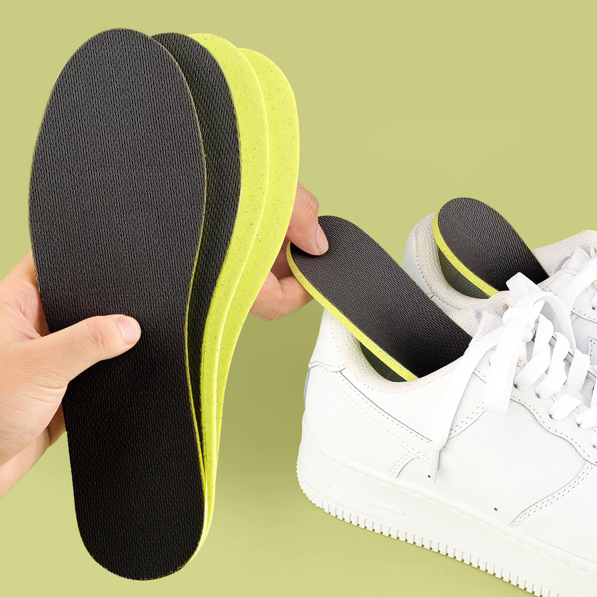 Männer Frauen Unisex Sport Schuheinlagen BlackSoft Atmungsaktive Deodorant Stoßdämpfung Pads für kräftiges Gehen Lauftraining – Detail 8