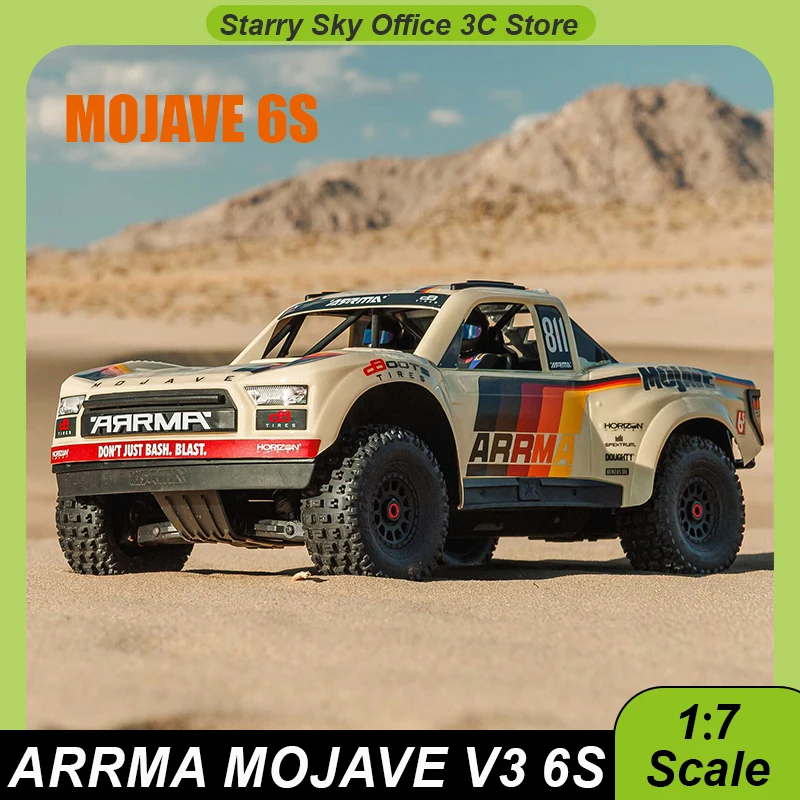 ARRMA 1/7 Mojave V3 6S 4X4 RTR Brushless Desert Truck Remote Control Electric Desert Short Course Off Road Truck Customized Car