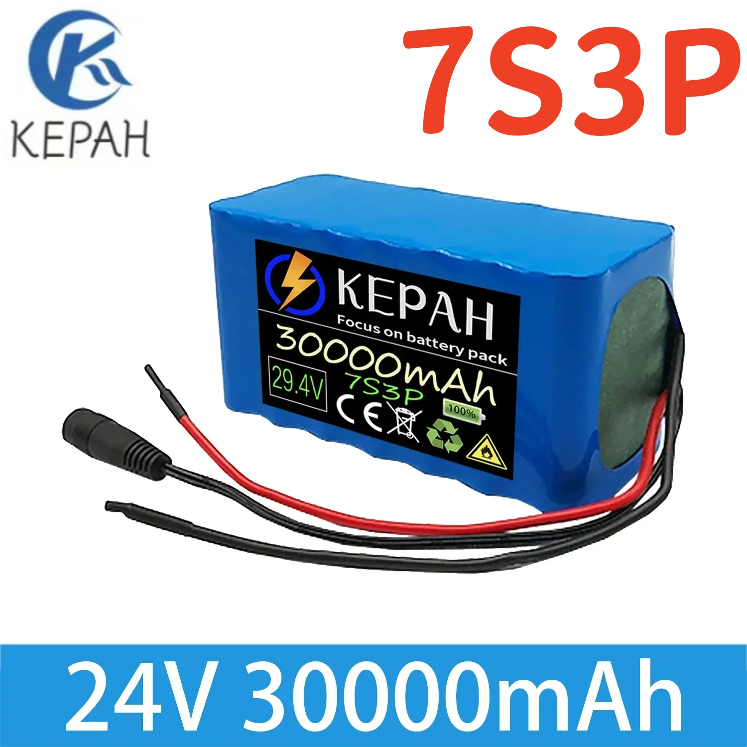 

24V 30000mAh 7S3P 18650 lithium battery suitable for 29.4V wheelchair batteries, electric bicycles