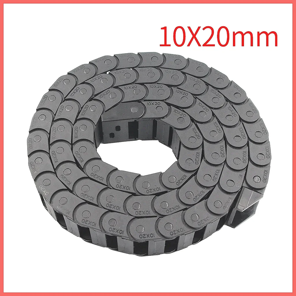 1M Plastic Cable Chain Drag Chain with End Connectors for CNC Router Machine, 1 Meter Wire Carrier Cable Channel