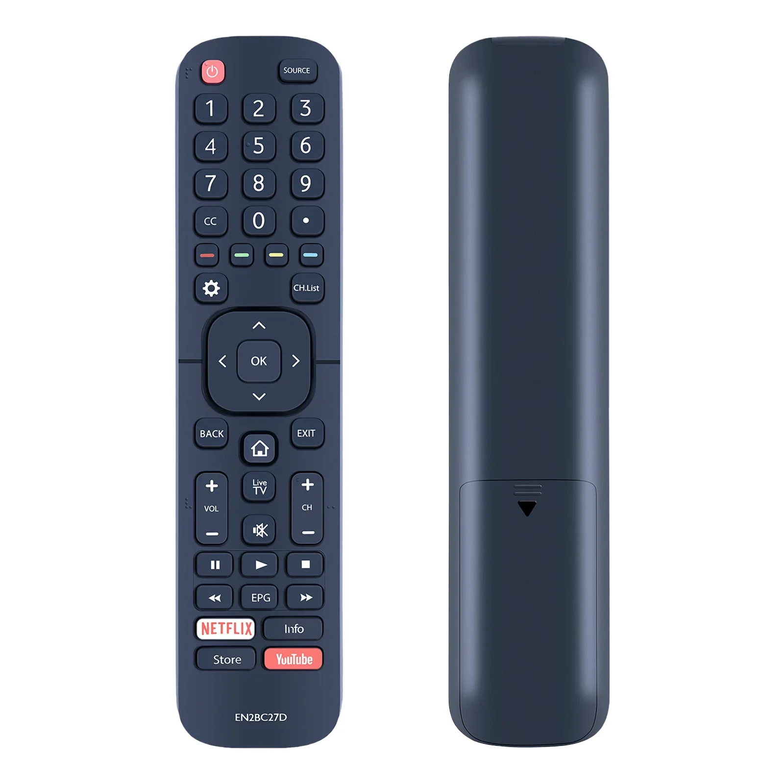 Replacement EN2BD27H EN2BC27 EN2BC27D Remote Control Compatible with Hisense TV H32A5840 H43AE6030 H32B5600 H39AE5500 H40B5600