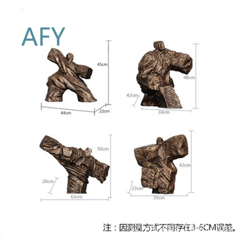 Resin Tai Chi Figure Decoration for Home Office Desk Display Retro New Chinese Style Sculpture Art Craft