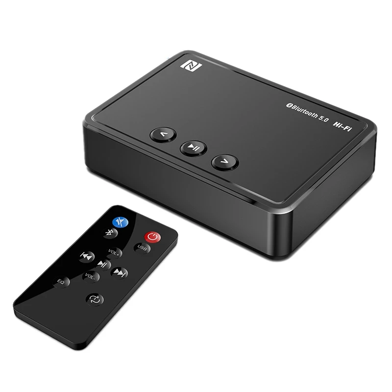 NFC Bluetooth 5.0 Receiver APP Control Headset 3.5M Car Audio Bluetooth Adapter With Remote Control