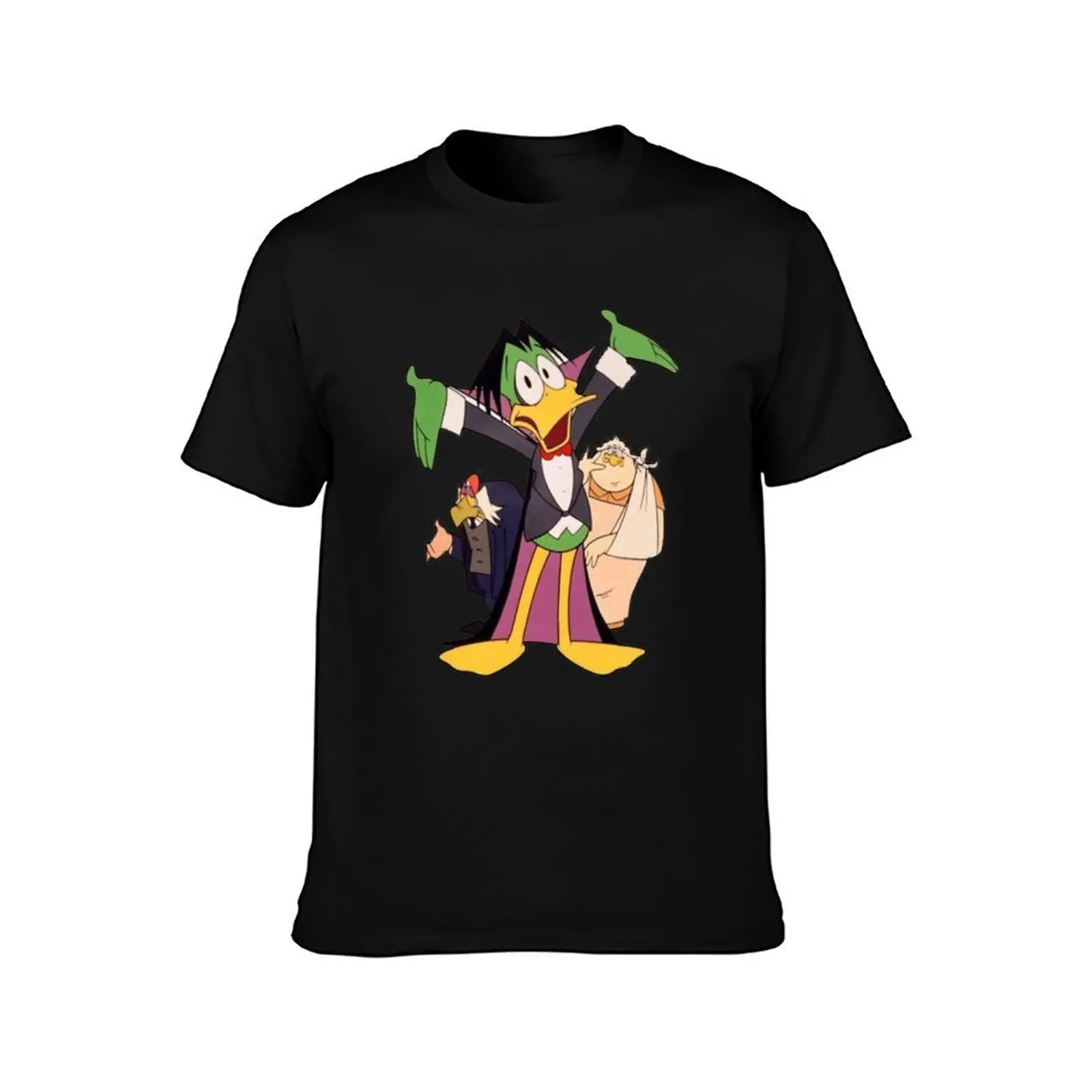 Count Duckula T-Shirt, Summer Casual Cotton Tee, Oversized Streetwear Tops, Vintage Graphic Print, Loose Fit Short Sleeve