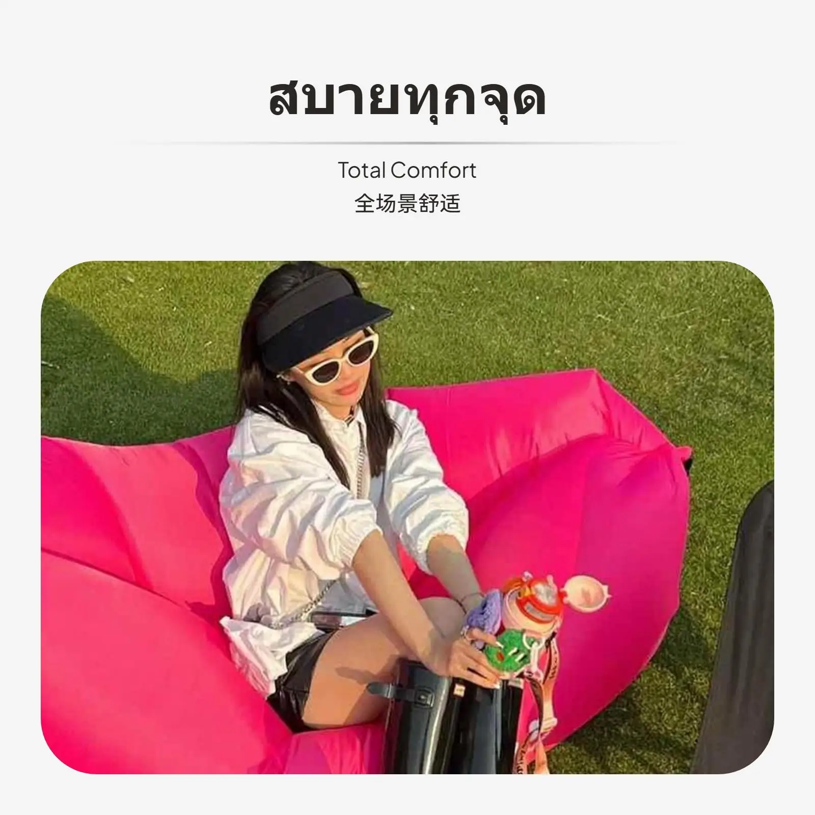 أريكة قابلة للنفخ في الهواء الطلق، سرير هوائي للتخييم، مرتبة هوائية محمولة لشخص واحد لوجبة الحدث الخارجية #3