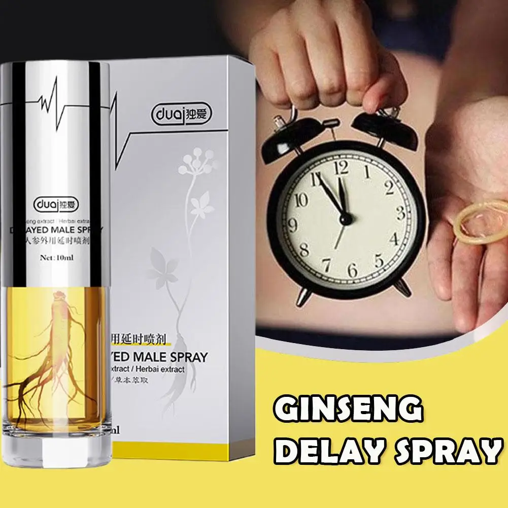 10ml Ginseng Men's Delay Spray Long Lasting 60 Minutes Anti Premature Ejaculation Fast Erectile Male Sex Enhancement Product