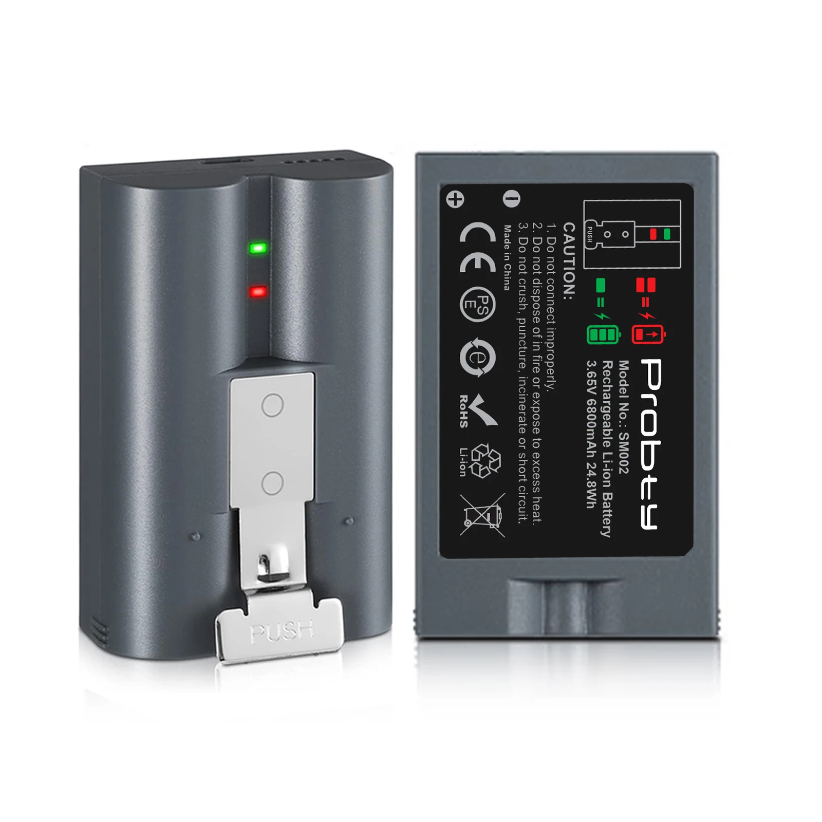 6800mAh Quick Release Battery Pack/ Quick Charger Station For Ring Video Doorbell 2/3/4/3 Plus,Spotlight Cam,Solar Floodlight