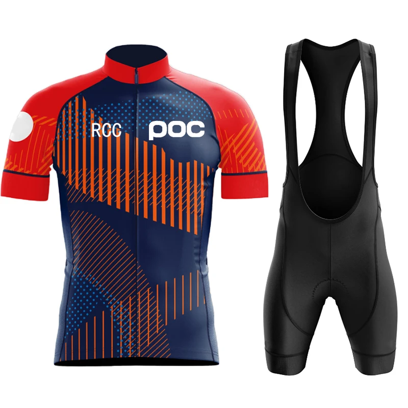 2024 Summer Tour RCC POC Bicycle Clothes Cycling Jersey Set Road Bike Short Sleeve Cycling Clothing Mtb Jersey Set Sport Wear