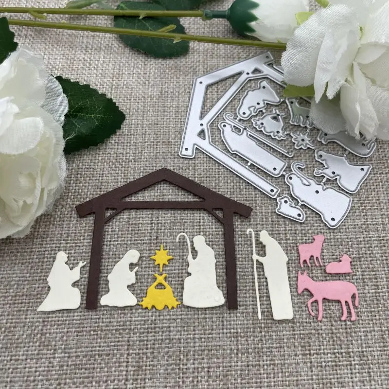 Nativity Silhouette Metal Cutting Dies Stencils For DIY Scrapbooking Decorative Handcraft Die Cutting Template Mold