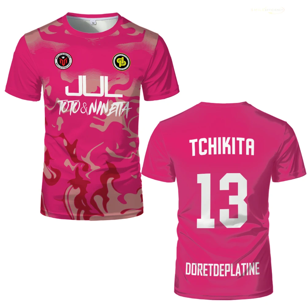New Summer Maillot JUL jersey Tchikita Youth fast drying 3D printed T-shirt men's and women's fashionable loose T-shirt image 3