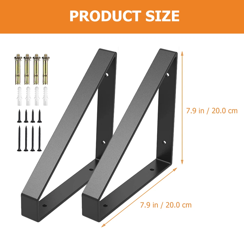 2 قطعة الأقواس الرف الثقيلة الحديد مثلث دعم ل الحائط رف معلق تخزين عرض L قوس