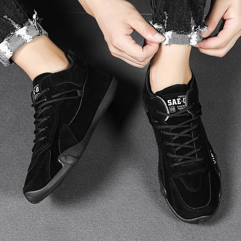 

Мужские кроссовки для прогулок на плоской подошве, нескользящая рабочая обувь, модные кроссовки, дышащая нескользящая рабочая обувь для мужчин, модная обувь