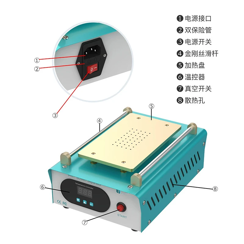 948T screen separator heating table mobile phone repair tool