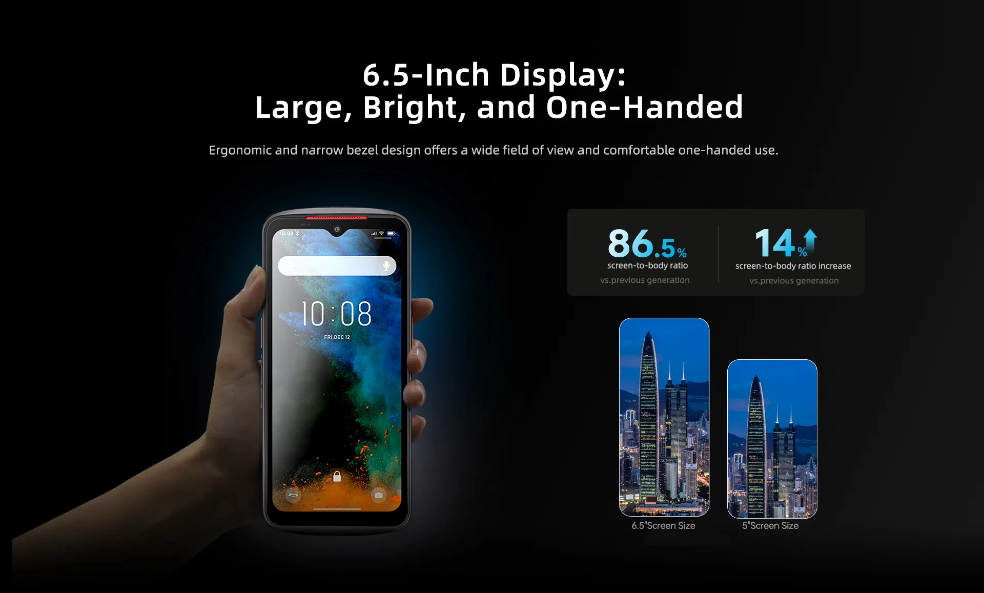 Barcode Scanner 8+128G Wi-Fi 6 Handheld 5G Mobile Computer PDA 6.5" IP68 Screen Equipped Data Terminal N5703 Honeywell Engine