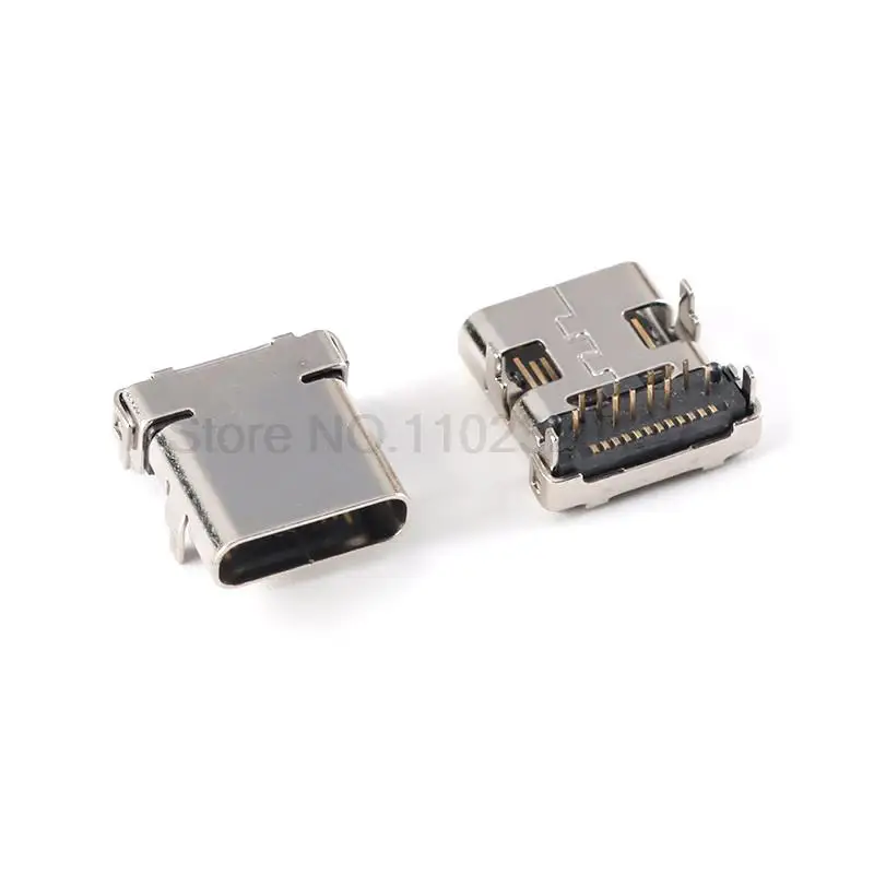 Type-C 24PIN female socket is inserted forward and pasted back 10.0 single shell board upper female socket 4-pin plug-in board