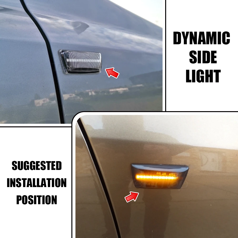 Car Front Wing Smoke Lens Dynamic LED Side Marker Repeater Indicator Light For Opel Insignia Astra H Zafira B Corsa D Chevrolet