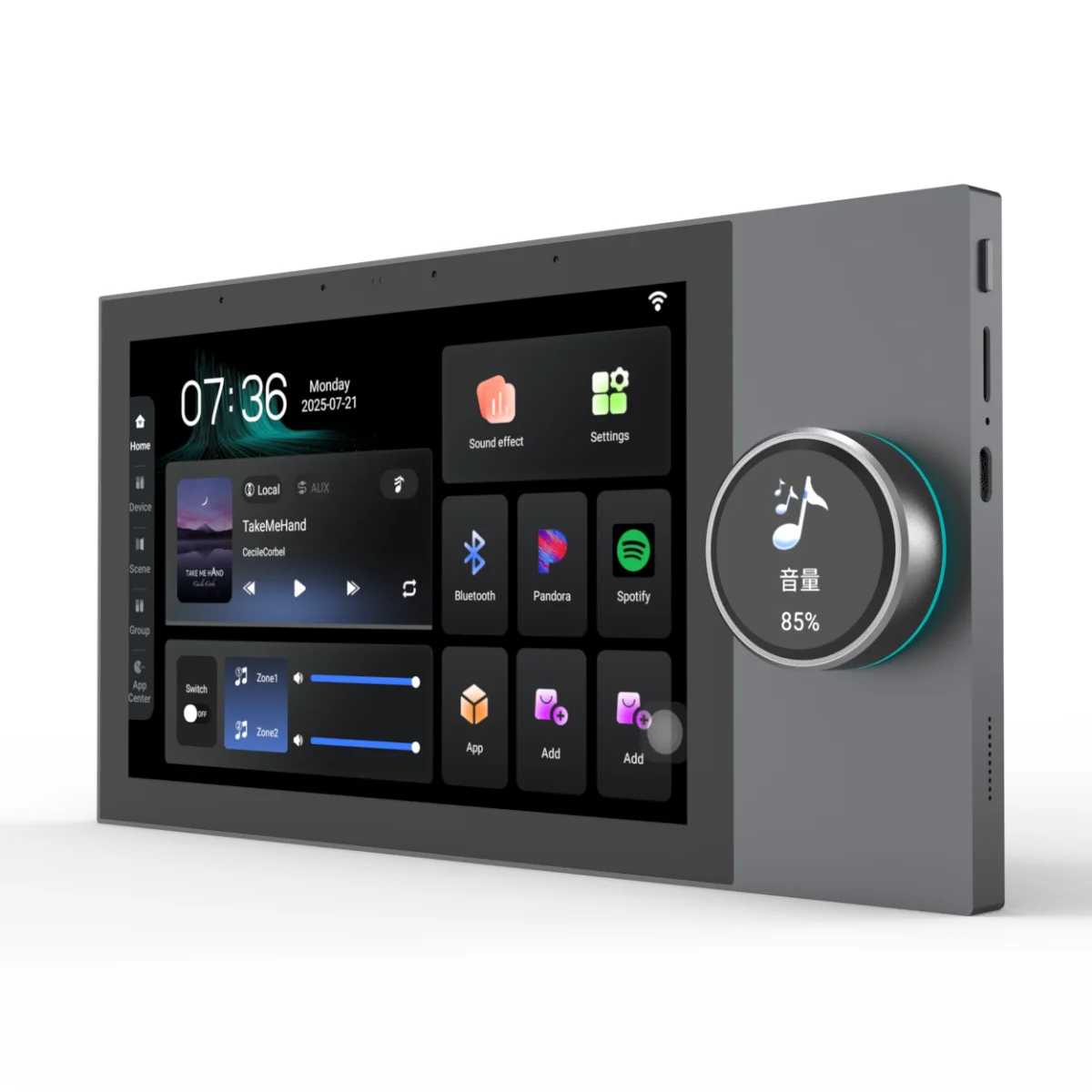 

Q10-Inch IPS Screen Android Music Host Touch Screen Multi-Function Wall-Mounted Two-Zone App Smart Home Central Controller Kit