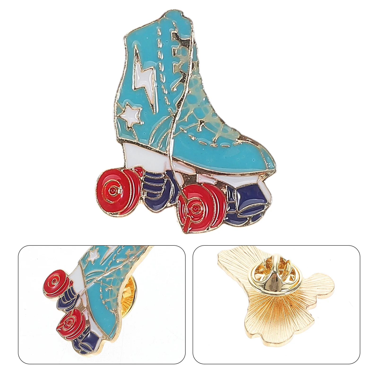 Roller Skates Brooch Clip Retro Shawl Pin Badge For Cardigan Sweater Women Fashion Cartoon Lapel Accessory Clothes Skate