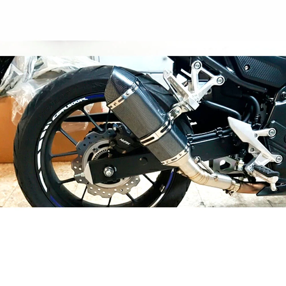 

Motorcycle Full Exhaust System Middle Pipe Link Connect For CBR400/500R CB400/500X 2010-2015 Exhaust System With Exhaust Muffler