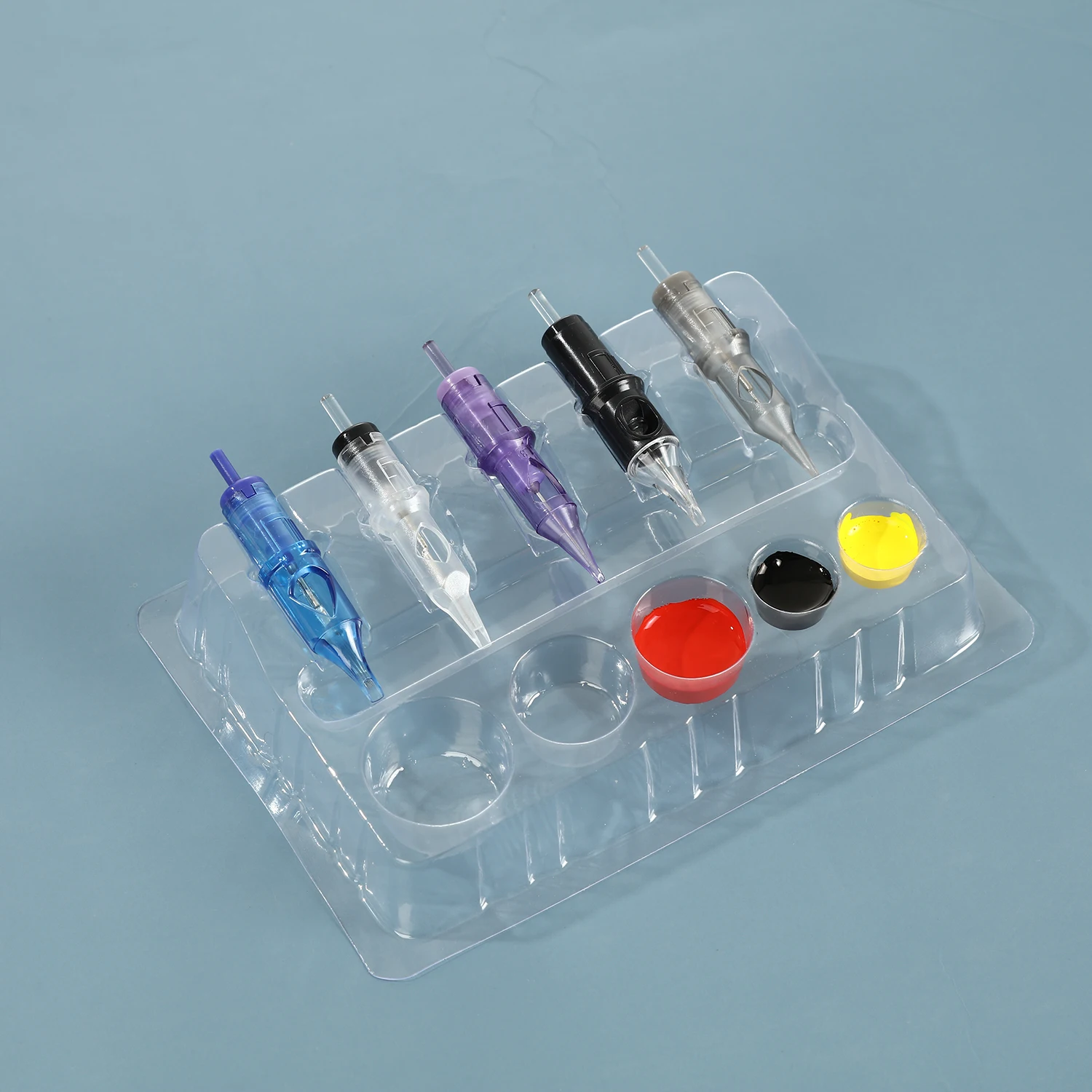 20pcs  Disposable Tattoo Ink Tray Tattoo Needle ink Cup Holder  Portable Plastic Ink Cleaning Cup Stand Tattoo Cartridge Tray