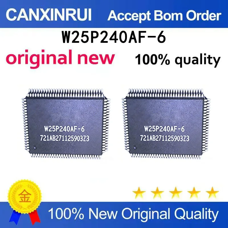 (5pcs-100pcs）New stock W25P240AF-6 W25P240AF QFP-100