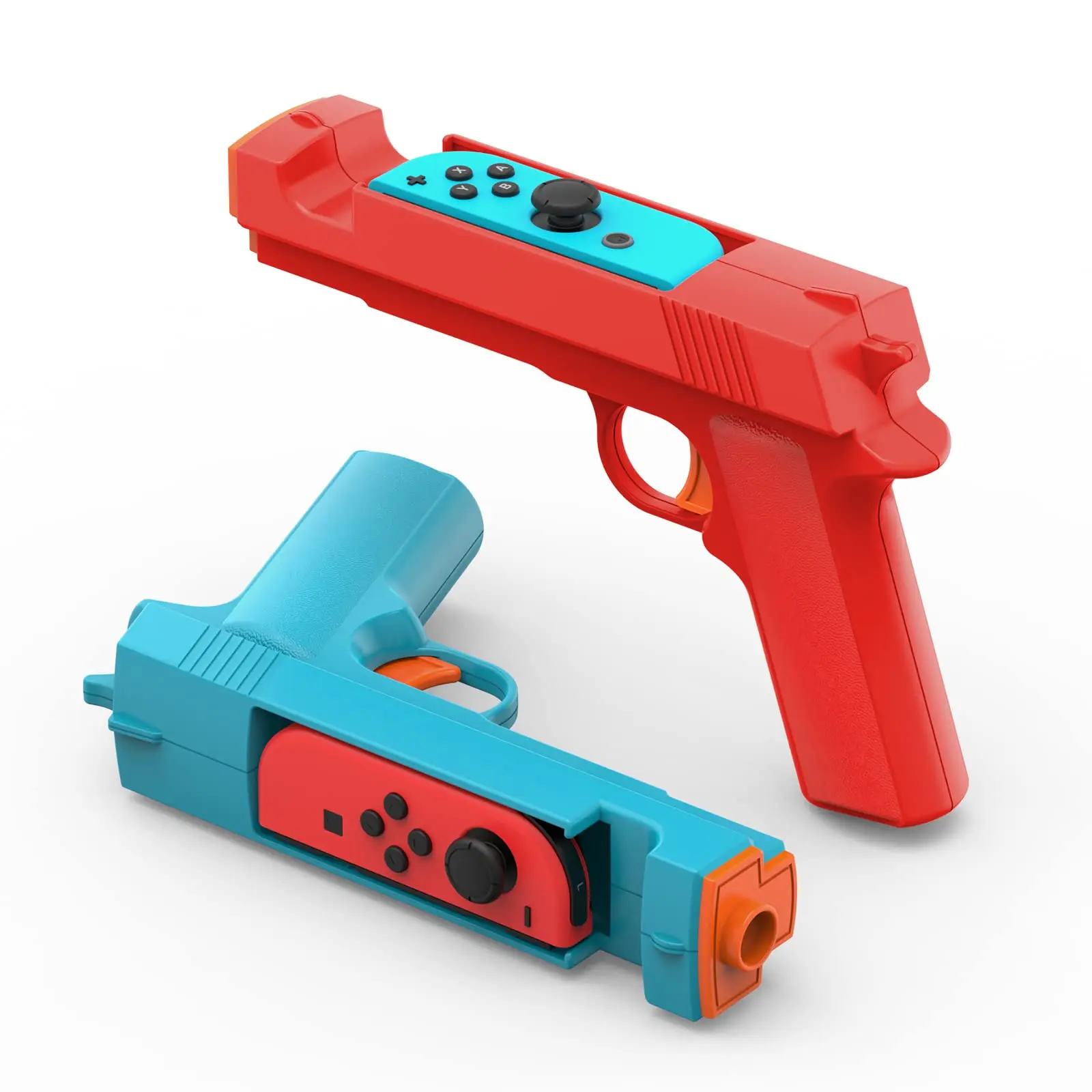 Shooting Game Gun Controller Compatible with Switch/Switch OLED Joy-Con Hand Grip Motion Controller for Shooter Hunting Games