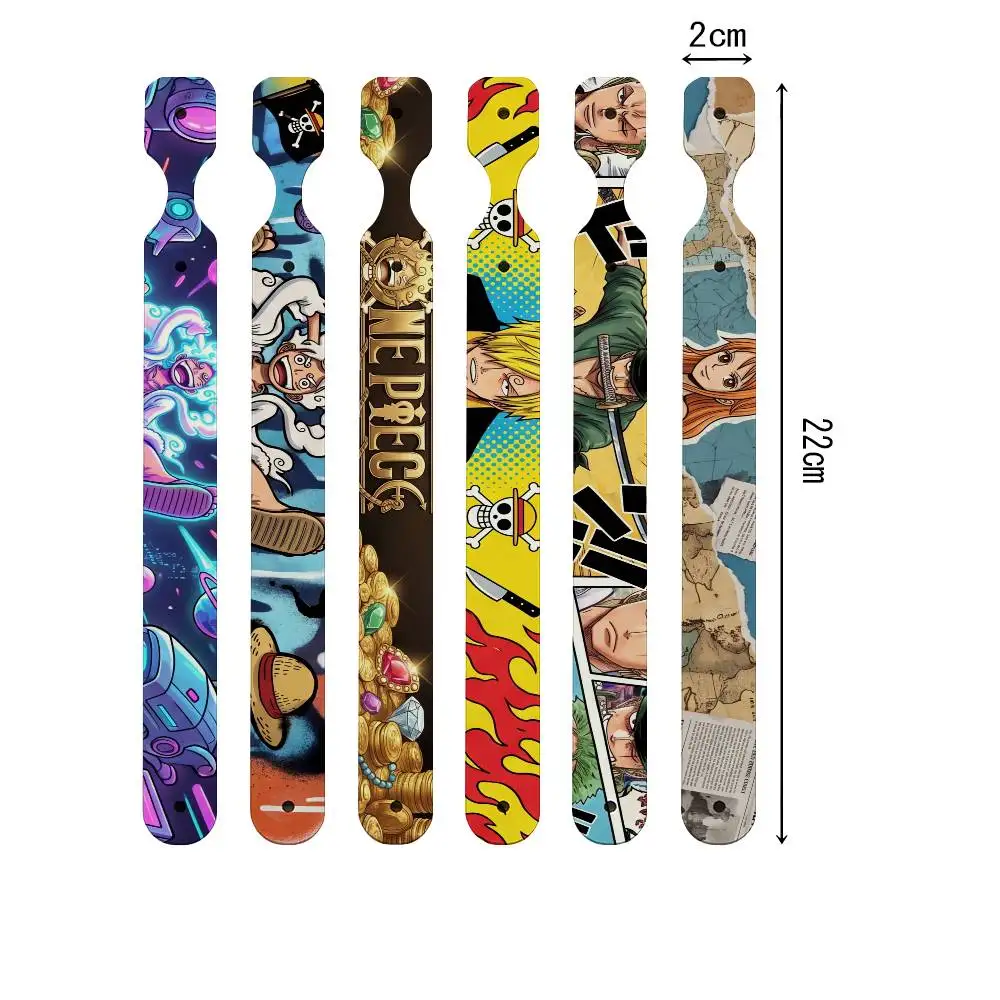 MOTORCYCLE ANIME ONE PIECE LUFFY PU Leather Keychain Minimalist Key Holder Durable Key Organizer Car Keys Bag Accessories