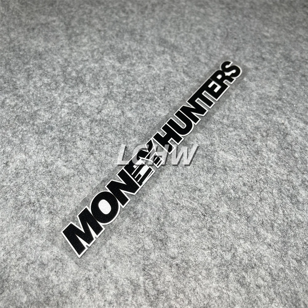 Text MONEY HUNTER Stickers Decal Car Styling Vinyl Tape Auto Truck Motorbike Fuel Tank Graphics