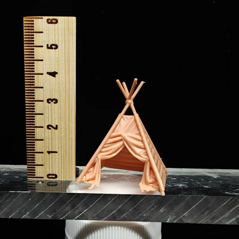 1/64 Miniature People Outdoor Camping Picnic Scene Props Small Scale Car Model Sand Table Decor White Model