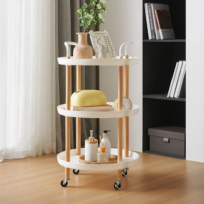 Xl Storage Rack Environmentally Friendly Pp Material Three-Layer Multi-Functional round Storage Rack